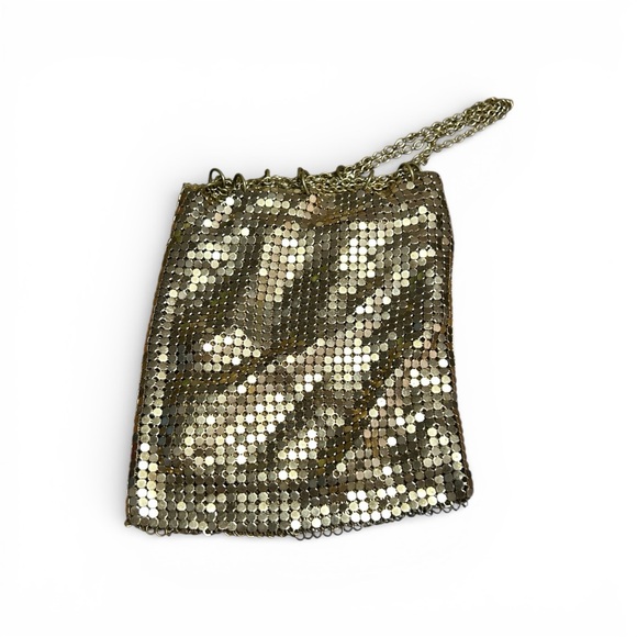 1940s Whiting And Davis Drawstring Mesh Evening Bag - Picture 3 of 9